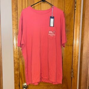 Vineyard Vines Men's Coral Red Short Sleeve Tee